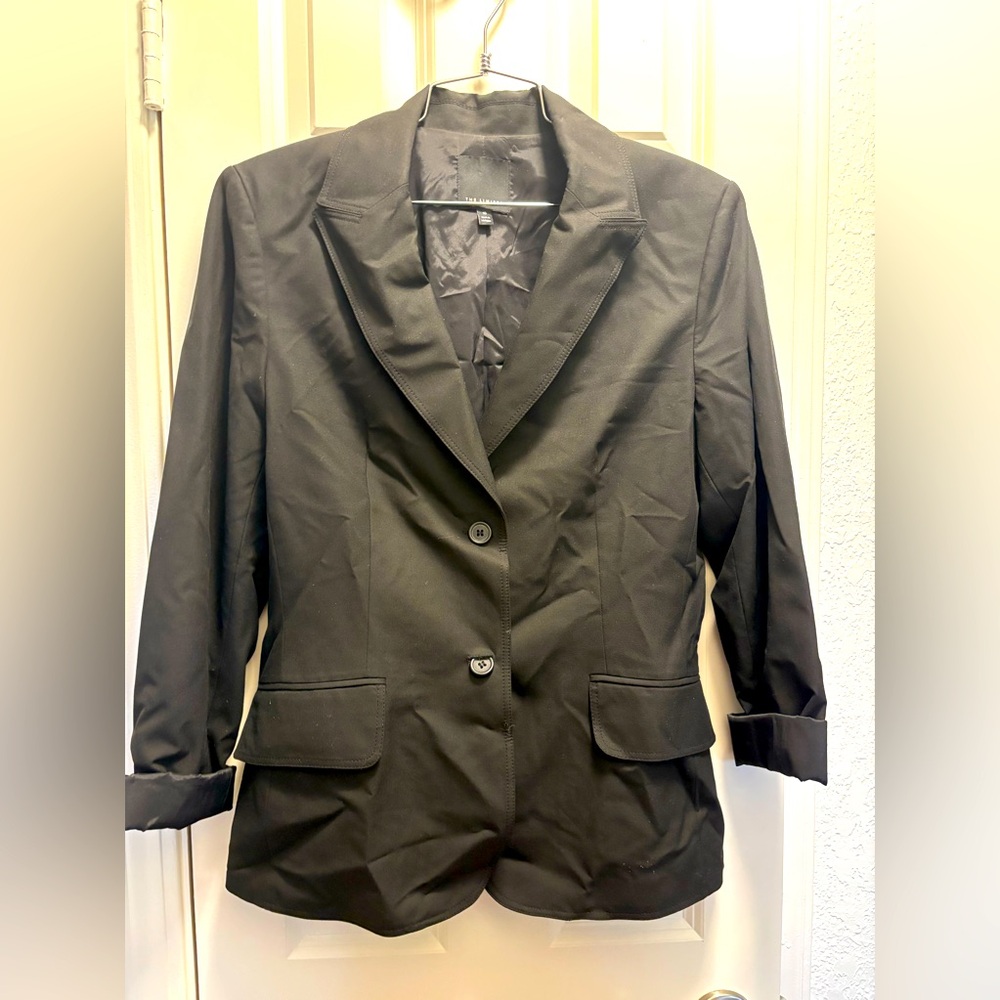 The Limited Womens Blazer Jacket 
Color Black 
Size 10